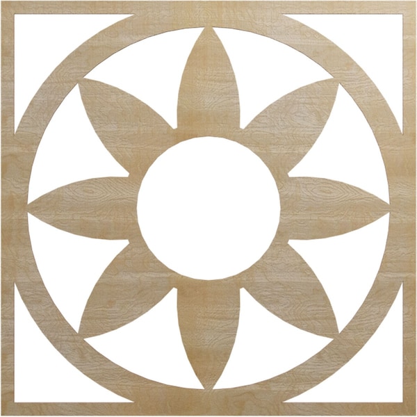 Ekena Millwork Blume Wood Fretwork Pierced Ceiling Medallion, Birch, 40"OD x 13 7/8"ID x 3/8"T CMWP40X40X0375BLBI - main